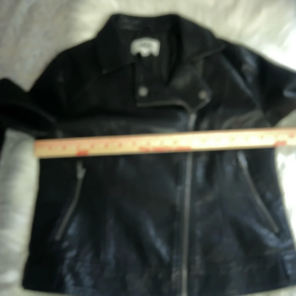 Jack by BB Dakota Sz S Anthropologie Classic Black Faux Leather Jacket - Picture 10 of 13